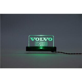 Arcryl Schild Volvo EC480D beleuchtet gr&uuml;n