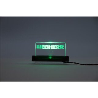 Arcryl Schild Liebherr beleuchtet grün