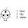 Binder Snap-In IP40 Kabelstecker 3 polig mit Kabel