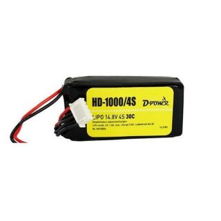 D-Power HD-1000 4S Lipo (14,8V) 30C - XT-Stecker