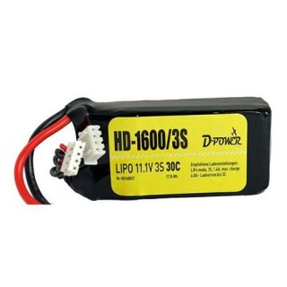 D-Power HD-1600 3S Lipo (11,1V) 30C - XT-60Stecker