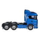 Tamiya 1:14 Scania R620 6x4 Highl.blau lack.